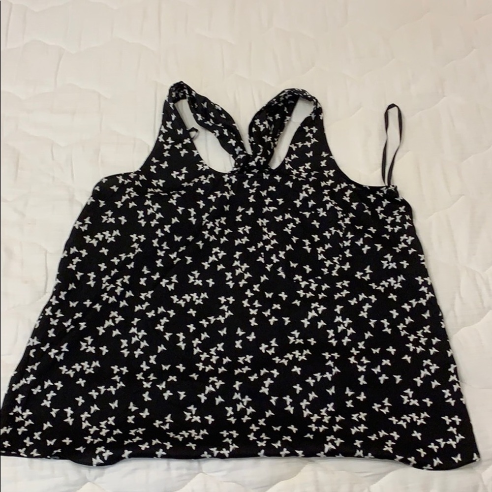 Fun black/white butterfly top
